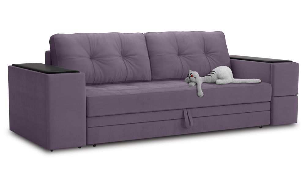 Прямой диван Каскад с ящиками и столиком дизайн 5