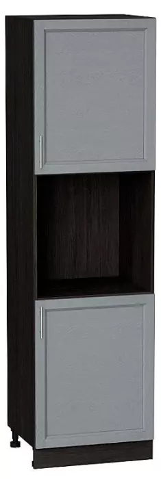 Шкаф пенал под бытовую технику с 2-мя дверцами Сканди 600 (для верхних шкафов высотой 720) Grey Softwood/Венге