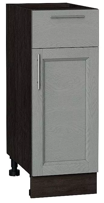 Шкаф нижний с 1-ой дверцей и ящиком Сканди 300 Grey Softwood/Венге