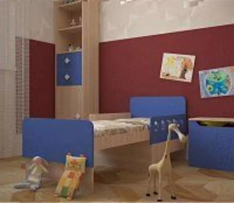 Детская кровать Вырастайка раздвижная (Жили-были) синяя