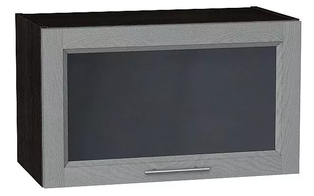 Шкаф верхний горизонтальный остекленный Сканди 600 Grey Softwood/Венге