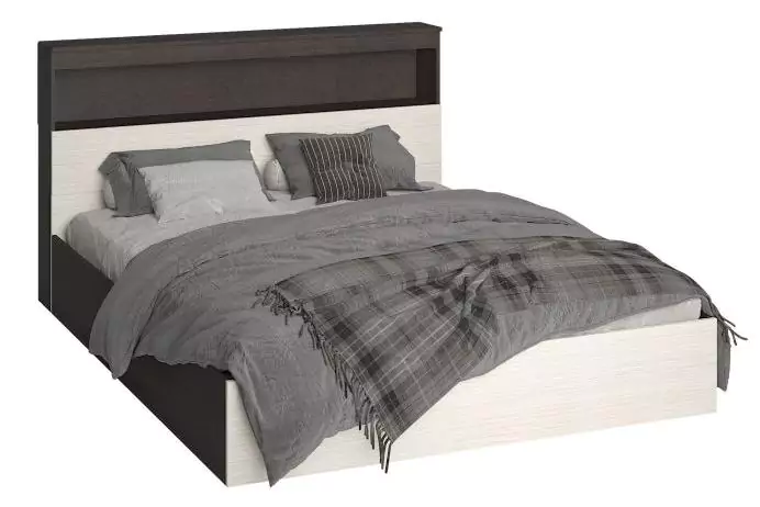 Двуспальная кровать с прикроватным блоком Ронда дизайн 1