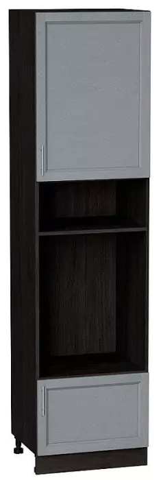 Шкаф пенал под бытовую технику с 1-ой дверцей и ящиком Сканди 606 (для шкафов выс 920) Grey Softwood/Венге