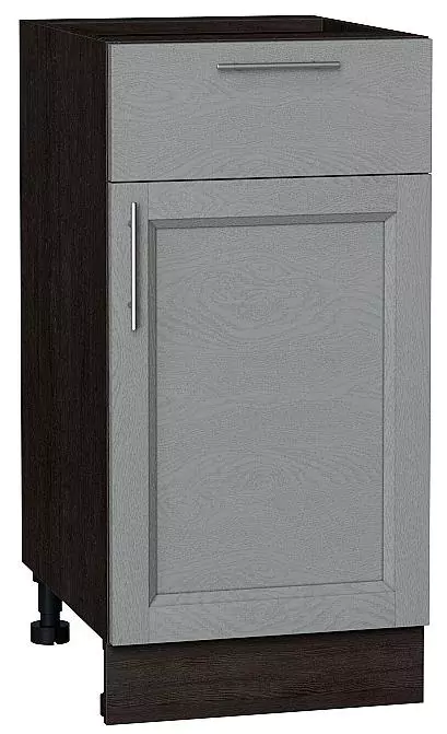Шкаф нижний с 1-ой дверцей и ящиком Сканди 400 Grey Softwood/Венге