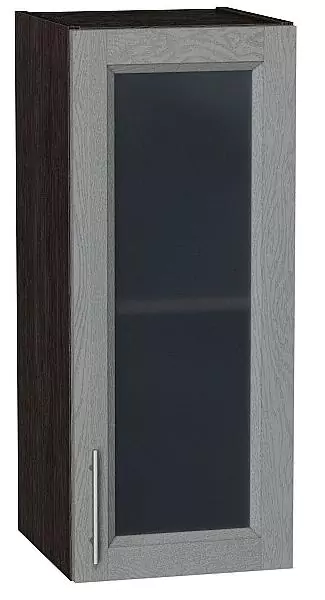 Шкаф верхний с 1-ой остекленной дверцей Сканди 720х300 Grey Softwood/Венге