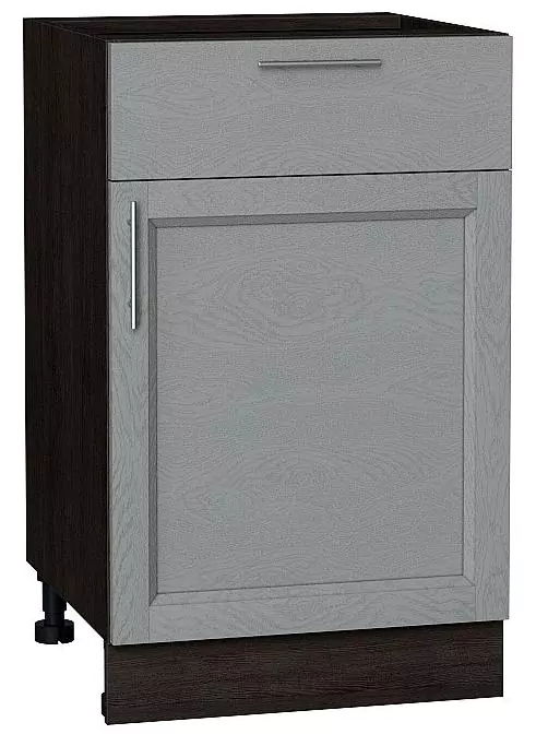 Шкаф нижний с 1-ой дверцей и ящиком Сканди 500 Grey Softwood/Венге