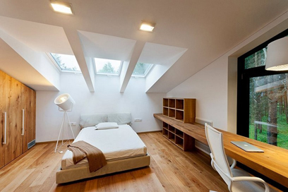 Дизайн спальни в частном доме