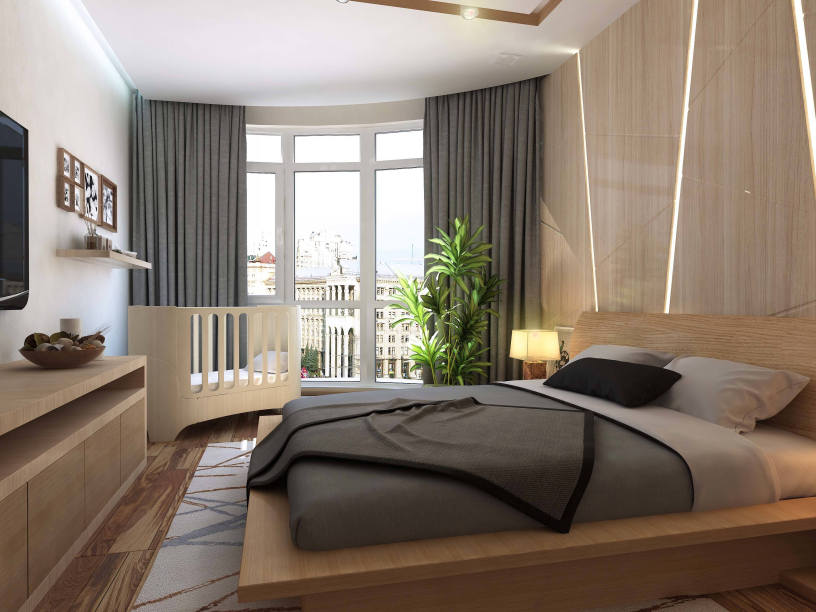 Дизайн спальни 12 м²
