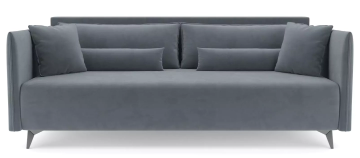 ф50а Прямой диван Майами (Велюр серо-синий HB-178 26) 1