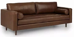 Прямой кожаный диван Жаклин 2 (Сканди) Пантограф 