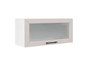 Шкаф верхний горизонтальный со стеклом ШВГС 800 Кёльн (софт айвори) 