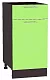 Шкаф нижний с 1-ой дверцей и ящиком Валерия-М 400 Салатовый глянец/Венге, Салатовый
