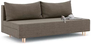 Прямой диван Смайл без локтей Еврокнижка Коричневый