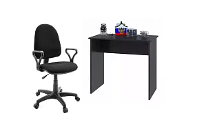 Стол письменный Уно темный с креслом Dikline SP01-01 