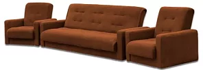 Комплект Астра коричневая (+ 2 кресла) арт211 СПБ Книжка 