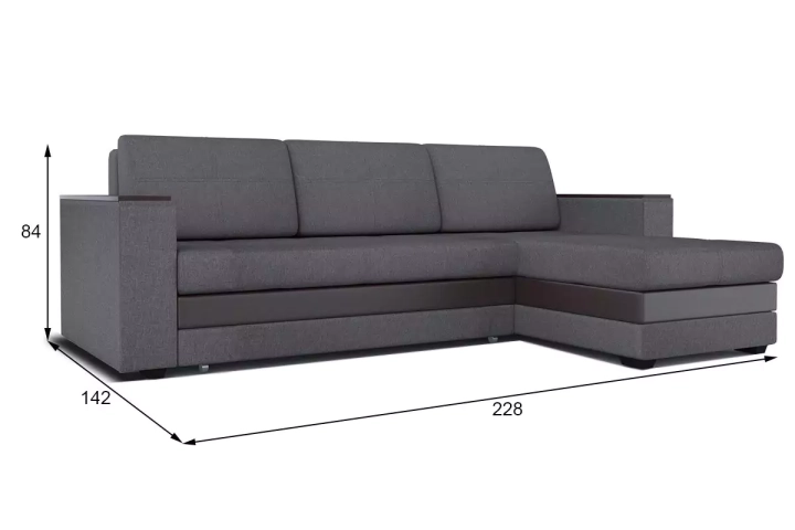 ф235а Угловой диван Атланта-Люкс дизайн 1 размеры