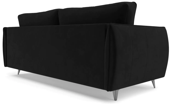 ф50а Прямой диван Осло (Велюр чёрный НВ-178 17) 3