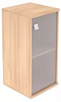 Шкаф низкий узкий 1 низкая дверь стекло Style 