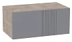 Антресоль Анкоридж 0.9 м (дуб эндгрейн/графит), Серый