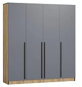 Шкаф Бастион 1.6 м (графит/дуб крафт золотой) 