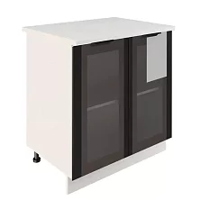 Шкаф нижний со стеклом ШНС 800 Норд стекло (софт черный) 
