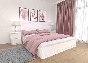 Кровать Айден КР06-1600 с матрасом Divano Classic Зависимые пружины (Bonnelle) дизайн 1 