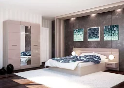 Спальня Нэнси МДФ капучино глянец (Римини) Пенза 