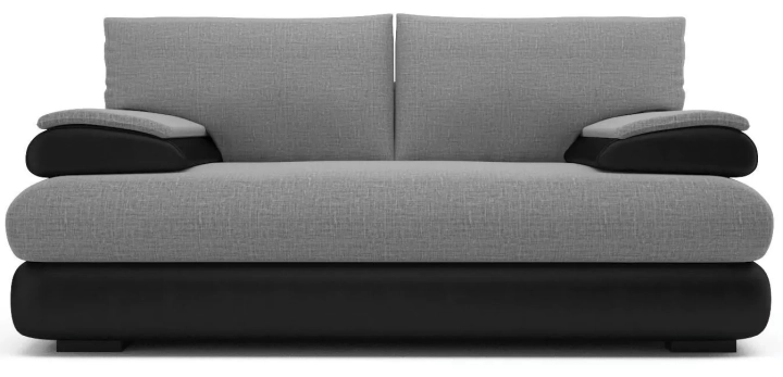 ф50а Прямой диван Фиджи (рогожка серая) 1