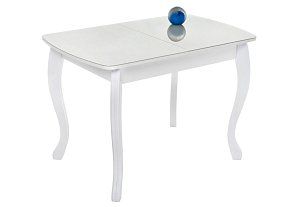 Стеклянный стол Бриллиант белый 