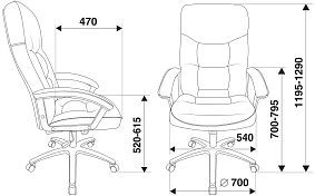 Кресло руководителя Бюрократ T-9908AXSN-AB