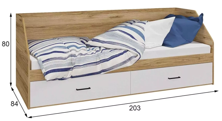 ф98 Спальня Лайт дизайн 1 кровать размеры