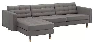 Кожаный угловой диван с оттоманкой Морабо (Morabo) Без механизма 