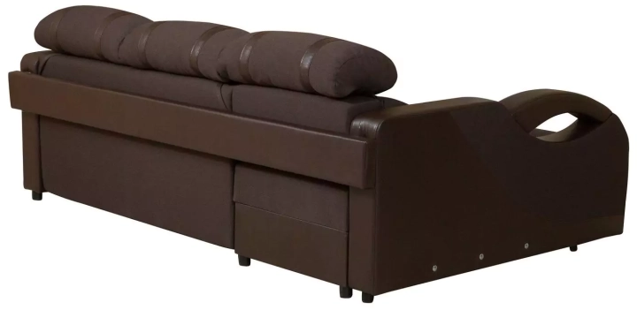 ф0 Угловой диван-кровать Визит тёмно-коричневый