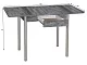 Стол обеденный раскладной с ящиком ЭКО 80*60 Сосна пасадена/Серебристый металлик 3