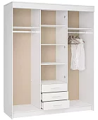 Шкаф-купе Фортуна (белое дерево) Белый 