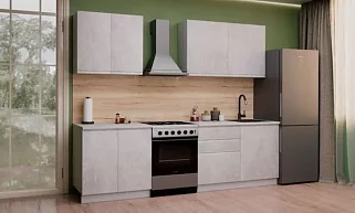 Модульная кухня Бруклин 2.0м (бетон белый)