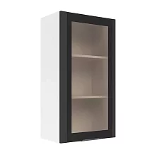 Шкаф верхний со стеклом (премьер) ШВС 500H Норд (софт черный) 