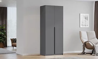 Шкаф двухдверный Берген ПРО ШК-800 с 5-ю полками (серый графит)