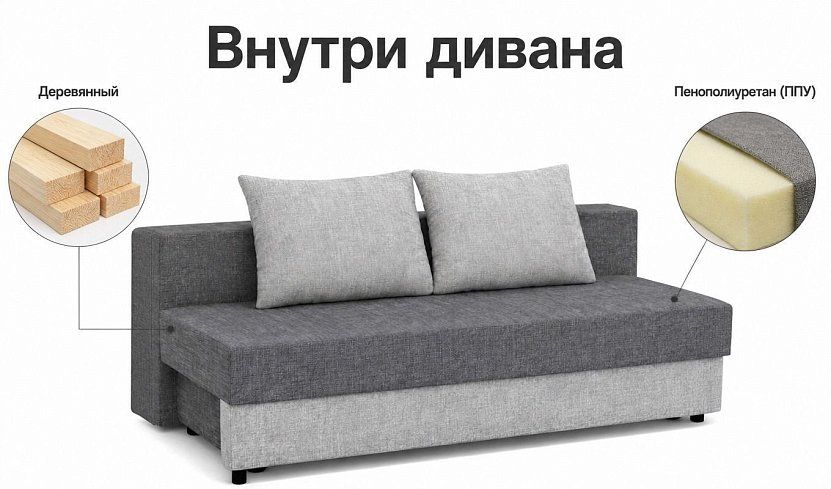 Диван-кровать Рига (Парма) Танго, Серый