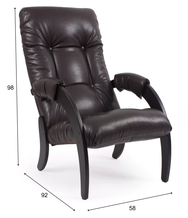 ф94 Кресло для отдыха Комфорт Модель 61 Дизайн 6 габариты