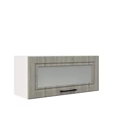 Шкаф верхний горизонтальный со стеклом ШВГС 800 Барселона (седой клен) 